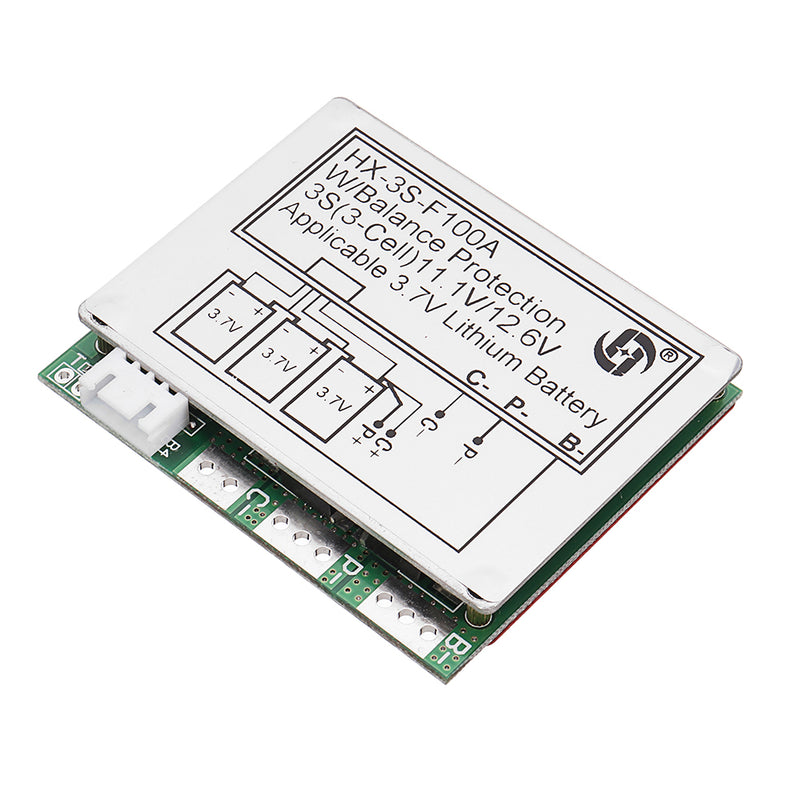 3S 11.1V High Current 100A 3.7V Lithium Battery Protection Board With Balance