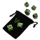 7 Piece Polyhedral Dice Set Multisided Dice With Dice Bag RPG Role Playing Games Dices Green