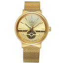 427 Business Style Men Watch 3D Scale Design Stainless Steel Strap Automatic Mechanical Watch