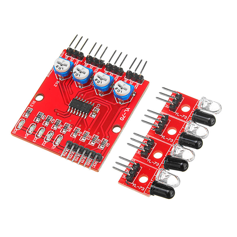 4 Channel Infrared Receiver Tracking Sensor Module IR Line Patrol