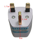 Universal US/EU To UK AC Power Adapter Travel Converter Adapter 3 Pins 110V-240V White