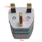 Universal US/EU To UK AC Power Adapter Travel Converter Adapter 3 Pins 110V-240V White