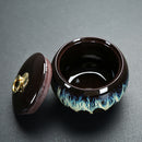 Luxurious Ceramic Pet Cremation Urn Hand-painted Made In Ceramics Cremation Ashes Urn For Pet