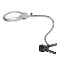 Magnifier LED Light Magnifying Glass w/ Clamp Lamp Flexible Clip on Desktop