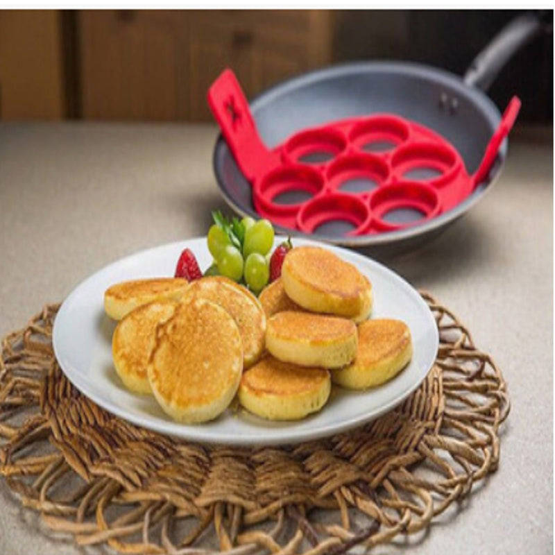 7 Holes Pancake Silicone Mold Circular Fried Egg Mold Nonstick Flip Pancake Maker Omelette Egg Forms Ring Mold Egg Tools Egg Mould