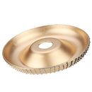 Drillpro 100mm Curve Extreme Shaping Disc Carbide Wood Carving Disc Gold Grinder Disc for 100 115 Angle Grinder Woodworking Tool