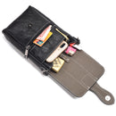 Men High Capacity Portable Genuine Leather Waist Bag For Mobile Phone Under 6 Inches
