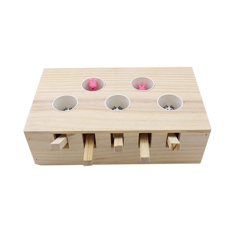 Cat Toys Hamster Machine Funny Cat Toy Solid Wood Pet Supplies Whac-A-Mole Mouse