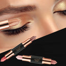6 Colors Double Head Eye Shadow Stick Highlight Glitter Shimmer Waterproof Long-time Lasting