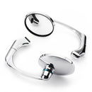 Universal 8/10mm Round Retro Modified Motorcycle Motorbike Cafe Racer Rearview Mirrors