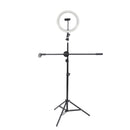 LED Beauty Selfie Video Ring Light with Microphone Pole 160cm Tripod Stand bluetooth Shutter Phone Clip