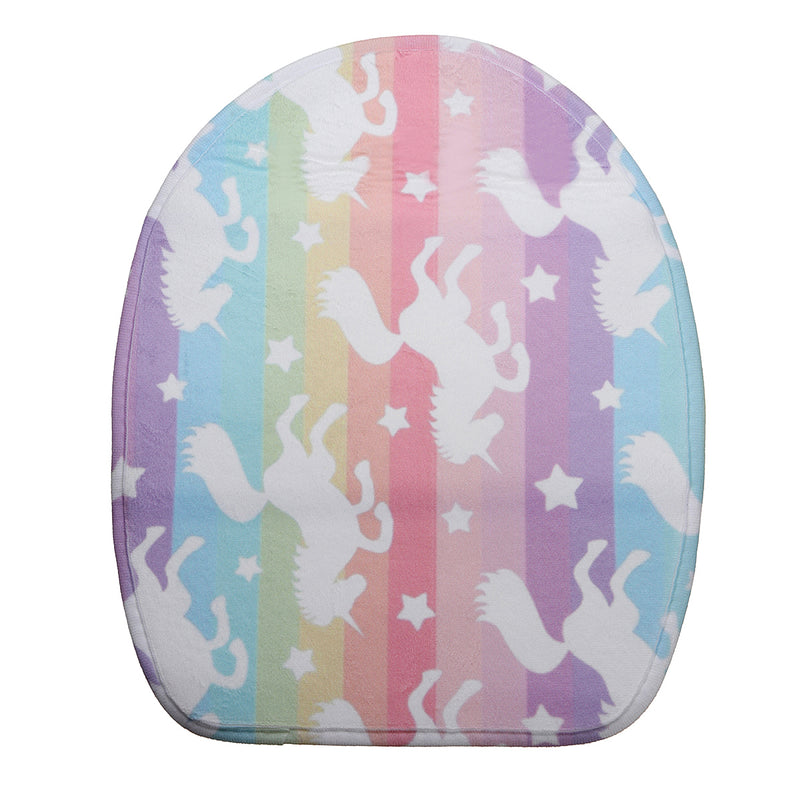 3Pcs /Set Washable Anti-Slip Bathroom Mats Set Shower Floor Toilet Rug Carpet Unicorn