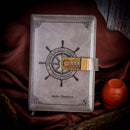 B6 Vintage Leather Notebook Rudder Brown Journal Blank Diary Notepad with Password