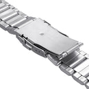 20mm 22mm 24mm Solid Link Silver Stainless Steel Watch Band