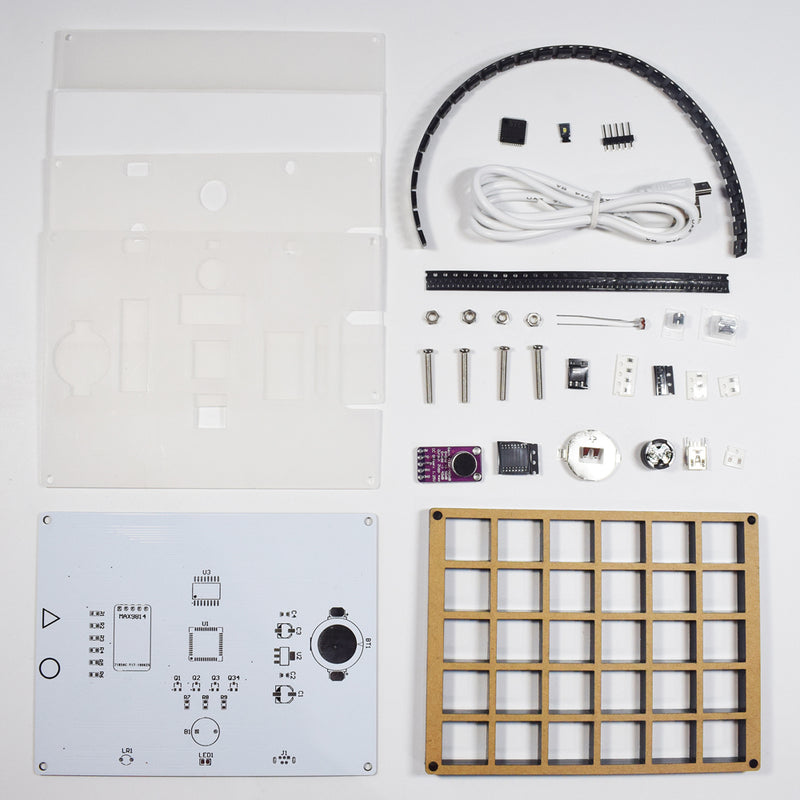 Geekcreit DIY Multi-function LED Cool Music Spectrum RGB Color Palette Clock Kit