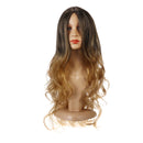 26'' Women Ombre Black Red Full Wig Ladies Long Curly Wavy Wig Hair Cosplay