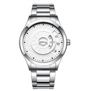 CRRJU 2141 Unique Dial Stainless Steel Casual Style Creative Men Wrist Watch Quartz Watch