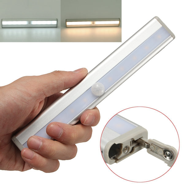 Battery Powered Wireless LED PIR Motion Sensor Night Light for Closet Cabinet Cupboard