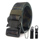 Xmund XD-TB3 125cm Men's 1000D Nylon Belt Metal Buckle Quick Release Tactical Belts With Carabiner Eagle Mouth Buckle Beverage Hanging Belt