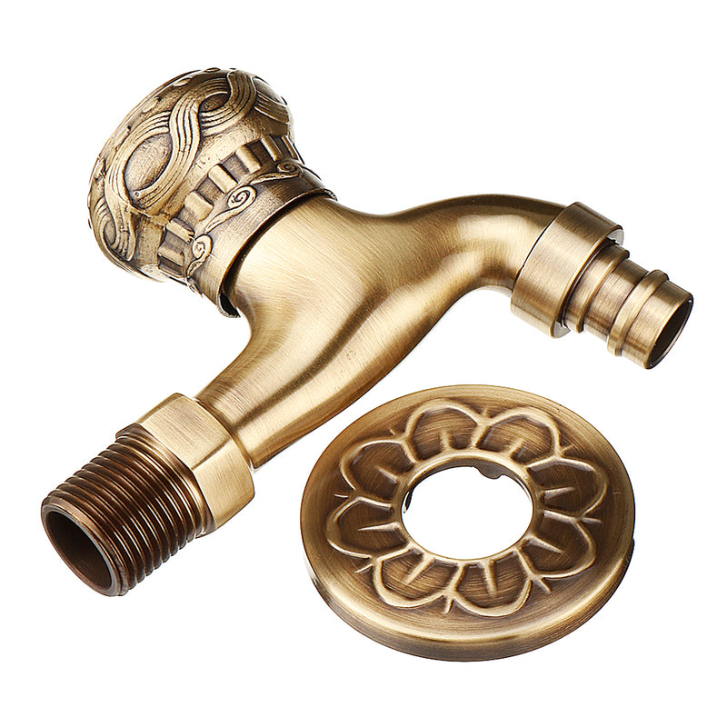 1/2 Inch Copper Washing Machine Faucet Mop Pool Sink Tap Wall Mounted Single Handle Garden Bathroom Basin Faucet