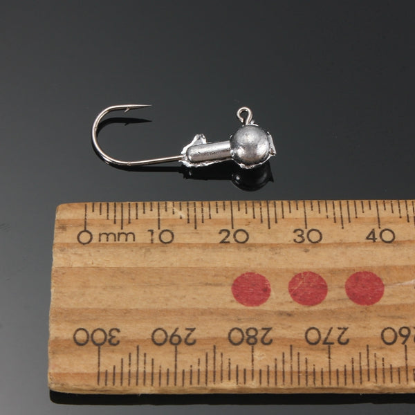 ZANLURE 10pcs Jig Head Fishing Hooks Lead Round Head Jigs  Hooks Fishing Tackle