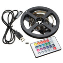 1M 2M 3M 4M Waterproof 5050 RGB LED USB Strip Light TV Backlilghting Kit + 24Key Remote