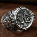 New Vintage Horus Anubis Wanderer Ring Ancient Egyptian Personality Men's Ring