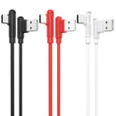 HOCO X46 3A 90 Degree Elbow Design Gaming Silicone Braid 1M Type-C Micro USB Data Cable for Samsung S10+ HUAWEI P30 Pro Xiaomi Redmi LG