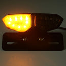 Motorcycle 12V LED Taillight Turn Signal Rear Brake License Plate Light Bracket