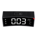 Arc LED Alarm Clock Digital Snooze Touch Control Table Clock Day Time Temperature Display Home Decoration