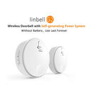 Linbell G2 Waterproof IPX7 Self-powered No Battery Wireless Doorbell