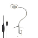 DANIU USB Magnifying Glass 3X Bench Vise Table Clamp Magnifier 42 SMD LED Lights Flexible Desk Lamp