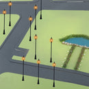 5Pcs/Set 1:43 HO Scale LED Model Post Street Garden Light Railway Train Lamps