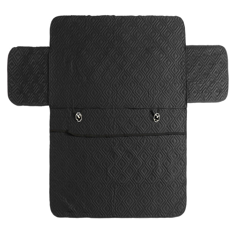 Black Microfiber Pet Dog Kids Couch Sofa Furniture Protector Cover Strap Waterproof Chair Covers