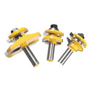 Drillpro RB19 3pcs 1/2 Inch Shank Router Bit Set Wood Working Tool