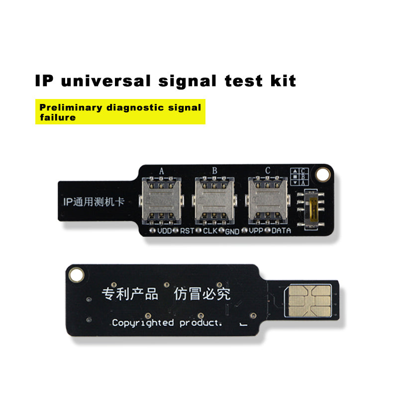 3 in 1 Universal IP Test Card Mobile Phone SIM Test Card Repair Tool for iPhone for Samsung Xiaomi Huawei Android Signal Testing Tool