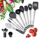 9Pcs/Set Stainless Steel Kitchen Utensils Cooking Non-Stick Baking Tool Silicone Set Kitchen Storage Container