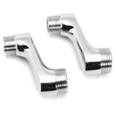 2Pcs Claw Foot Bath Tub Shower Faucet Adjustable Adapter Swing Arms 3/4 1/2 Replacement Accessories