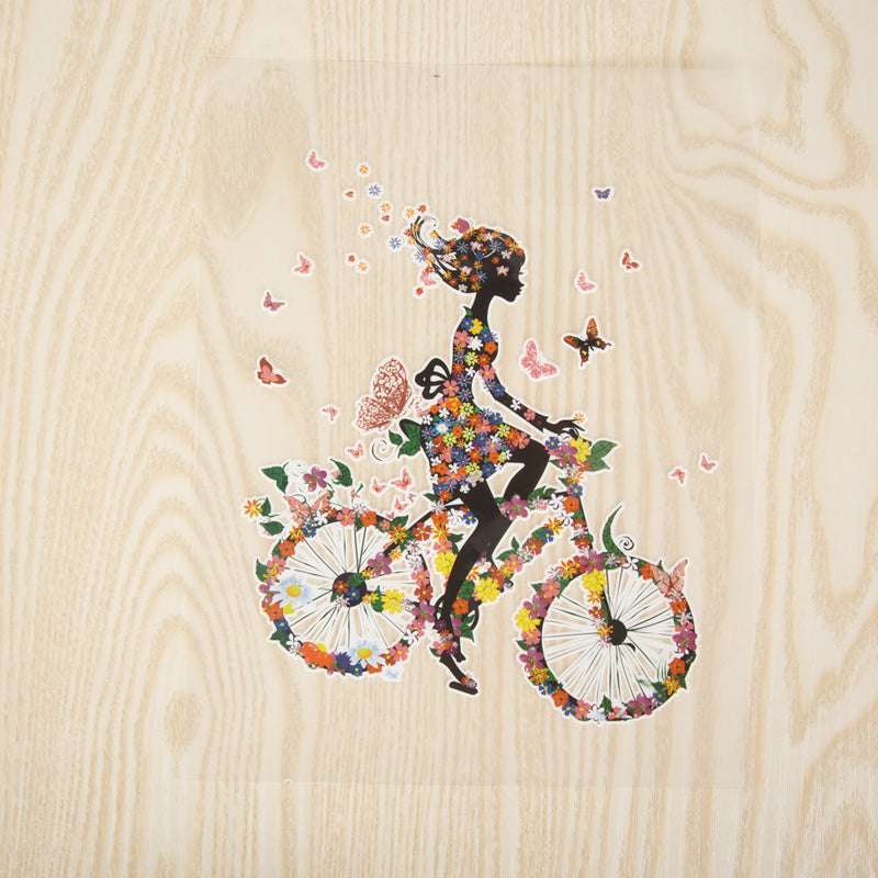 Ironing Transfers Patches Heat Press Stickers Butterfly Girl Patch DIY Appliques Decor Sticker