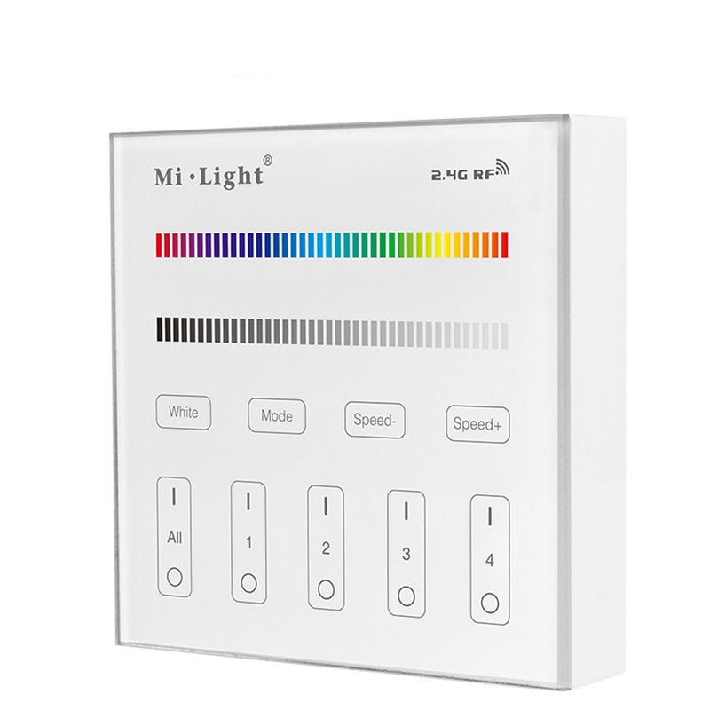 Milight B3 4-Zones Battery Powered Smart Panel LED Dimmer Controller Work With RGBW Floodlight Bulb