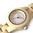BOBO BIRD O29 Small Dial Crystal Ladies Wrist Watch Casual Style Wooden Quartz Watch