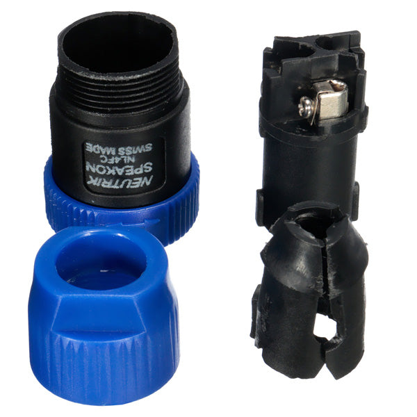 NL4FC 4 Pole Plug Male Speaker Audio Cable Connector Blue