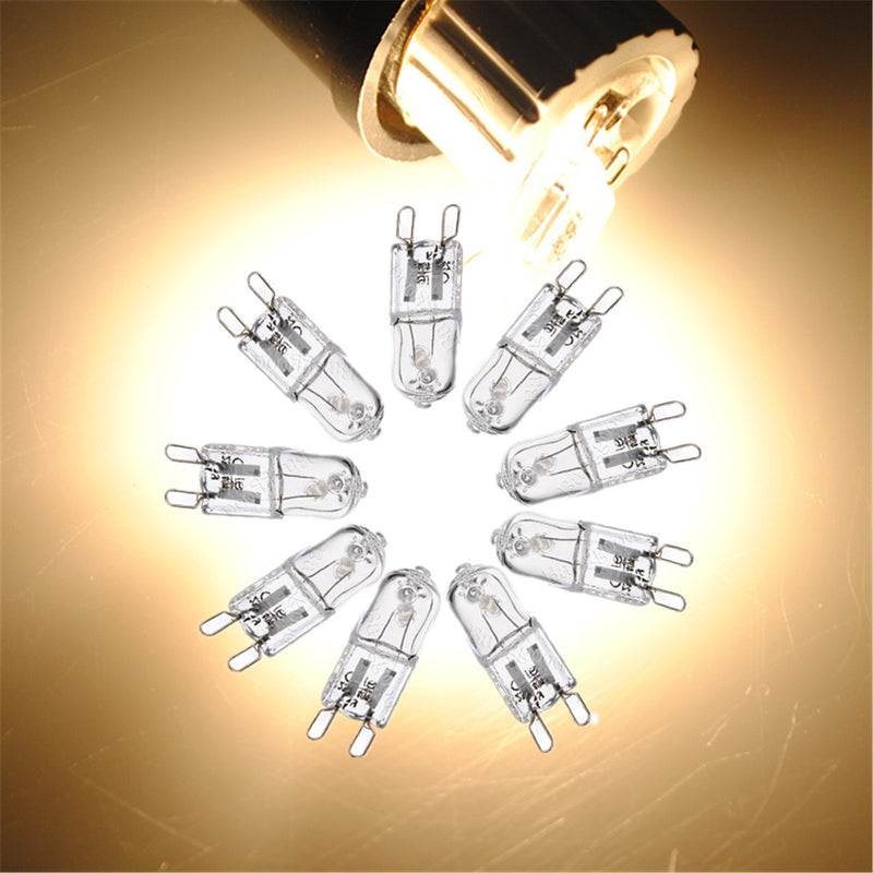 10x G9 40W Warm White Halogen Bulb Light Lamp 3000-3500K Globe 230V