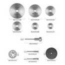 Drillpro 41Pcs Cutting Wheel Set for Rotary Tool 6Pcs HSS Circular Saw Blades 20Pcs Resin Cutting Discs 10Pcs Diamond Cutting Wheels with 5Pcs Mandrels