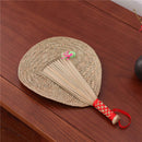 Pure Hand-Woven Wheat Straw Fan Old Man Summer Natural Hand Fan Decoration