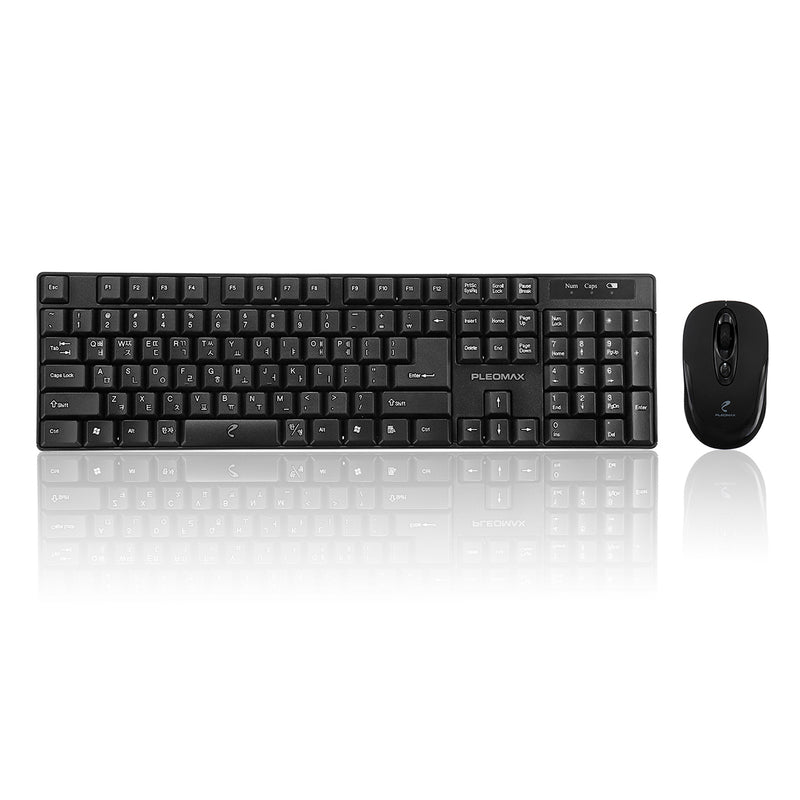 800-1200-1600DPI Adjustable 2.4 GHZ Wireless Korean Keycaps Keyboard and Mouse Combo for Play Gaming Office