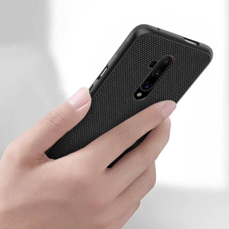 For OnePlus 7T Pro Case NILLKIN Anti-fingerprint Anti-slip Nylon Synthetic Fiber Textured Protective Case