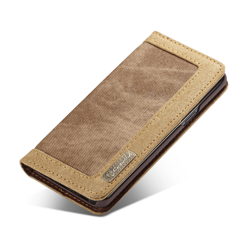 Caseme Canvas Magnetic Flip Bracket Wallet Protective Case For Samsung Galaxy S9