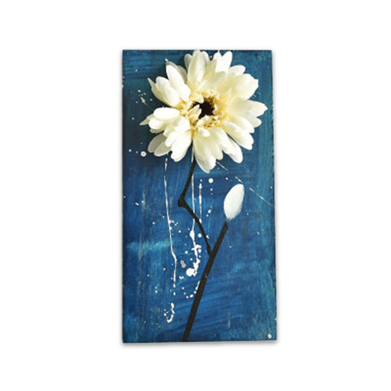 22.5x11.5cm Village Board Painted Flower Creative Wall Bedroom Plants Pendant Haning Decorations