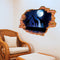 Miico Creative 3D Moon Night Giraffe Broken Wall Removable Home Room  Decor Sticker